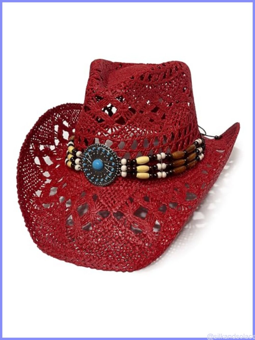 Unisex Straw Cowboy Hat Wide Brim Western Cowgirl Sun Hat